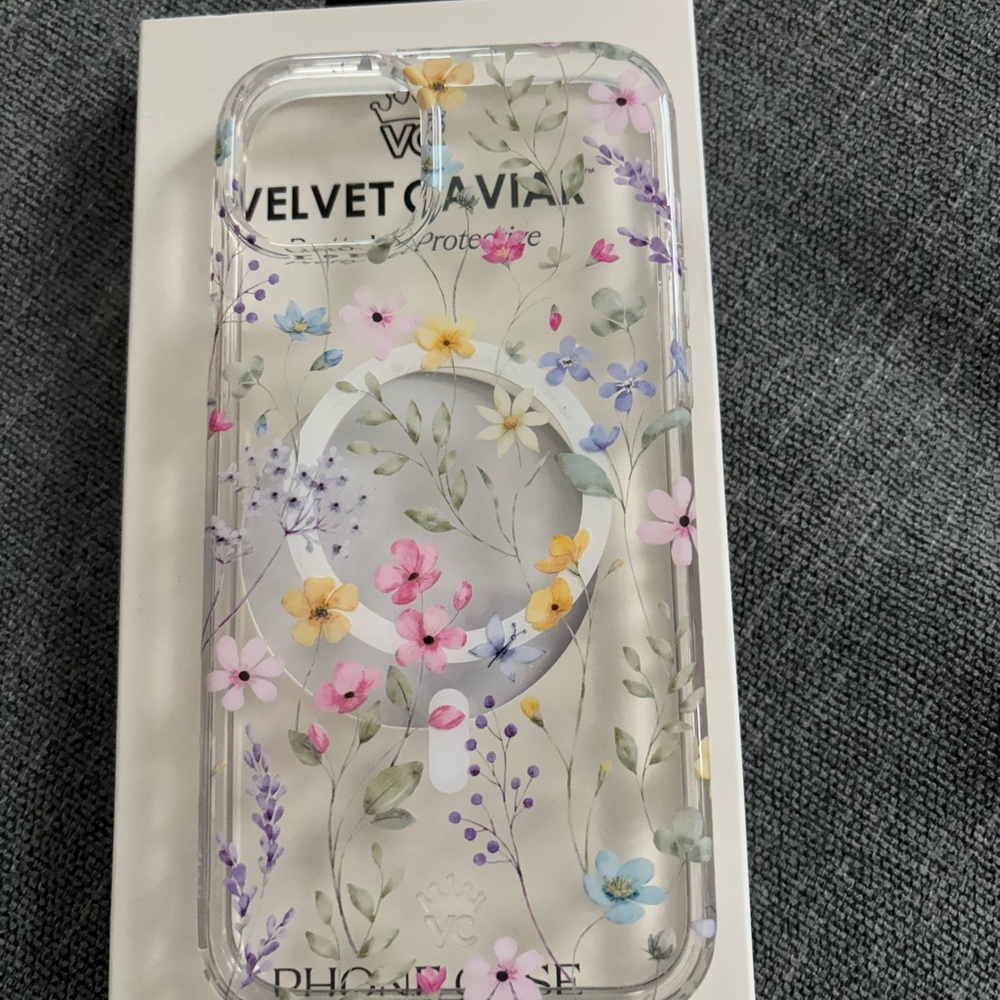 Velvet Caviar Clear Floral Phone Case - Pink, Yellow, Purple